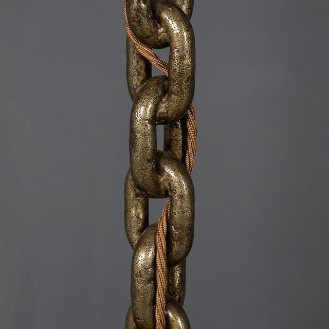 Metal 20th Century French Anchor Chain Freestanding Lamp with Shelves, 1930s For Sale - Image 7 of 13