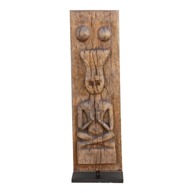 19th Century Carved Bastar Panel on Stand For Sale