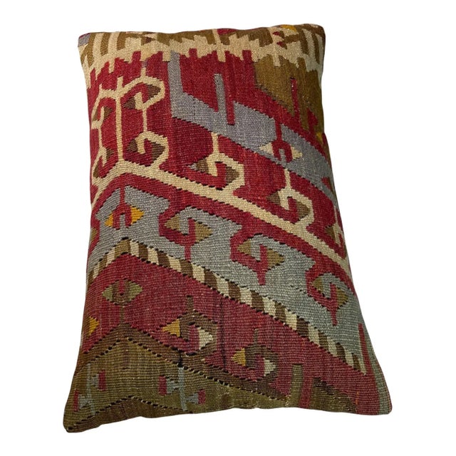 Vintage Anatolian Kilim Cushion Cover For Sale - Image 4 of 11