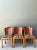 This exceptional set of six vintage dining chairs exemplifies the streamlined elegance and luxurious material focus of the...