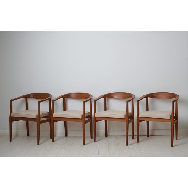 1960s Scandinavian Modern S-96 Dining Armchairs attributed to Eyjolfur Augustsson, 1960s, Set of 4 For Sale - Image 5 of 14
