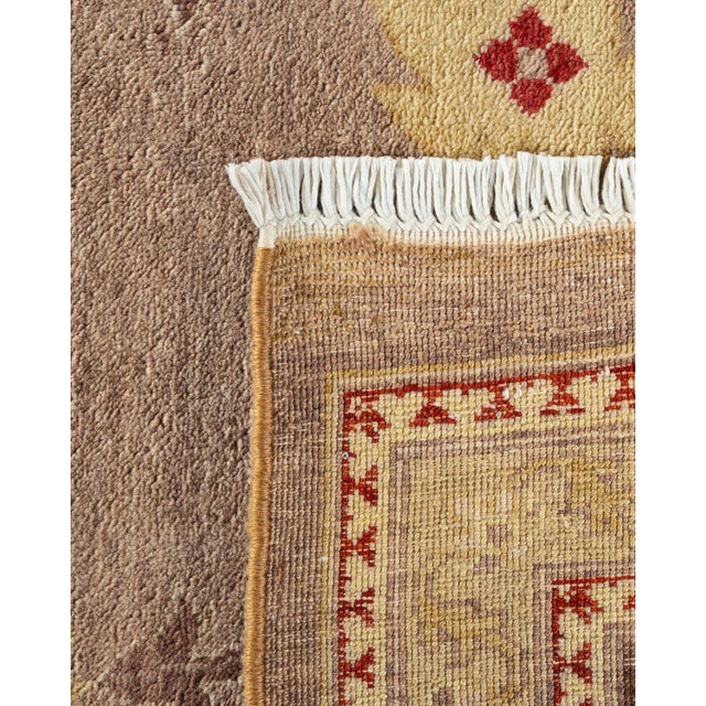 2000 - 2009 Eclectic, One-of-a-Kind Hand-Knotted Area Rug - Beige, 9' 4" x 12' 2" For Sale - Image 5 of 8