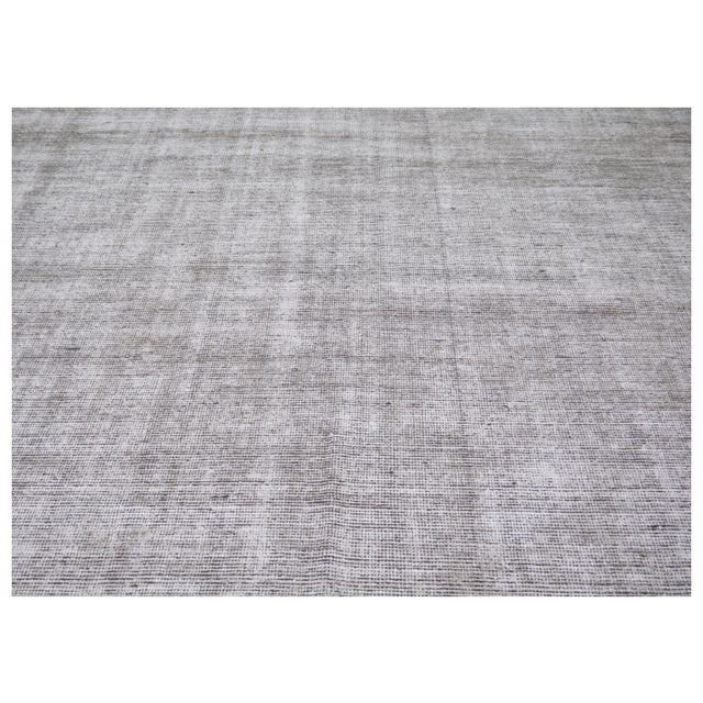 2000 - 2009 Modern Indian Handloom Wool/Bamboo Rug, 7'1"x9'9" For Sale - Image 5 of 5