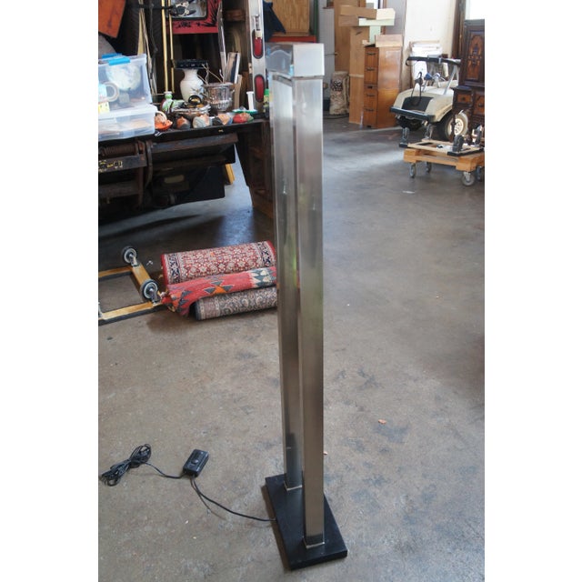 Metal Late 20th Century The Natural Light Company Contemporary Metal Swivel Floor Lamp Dimmable For Sale - Image 7 of 13