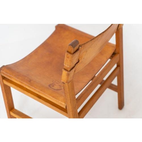 Oak & Leather Dining Chairs, Denmark, 1960s, Set of 4 For Sale - Image 16 of 17