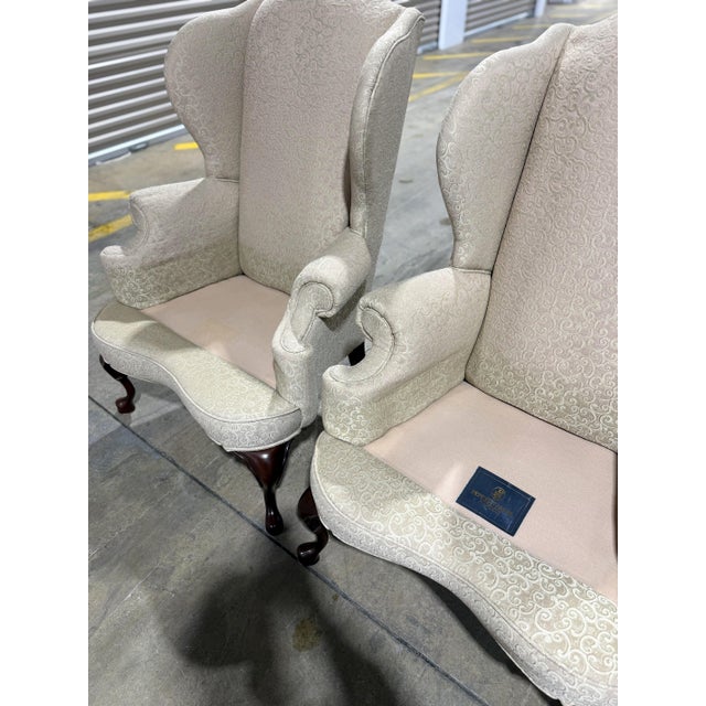 Pair of Pennsylvania House Wingback Chairs For Sale - Image 10 of 16