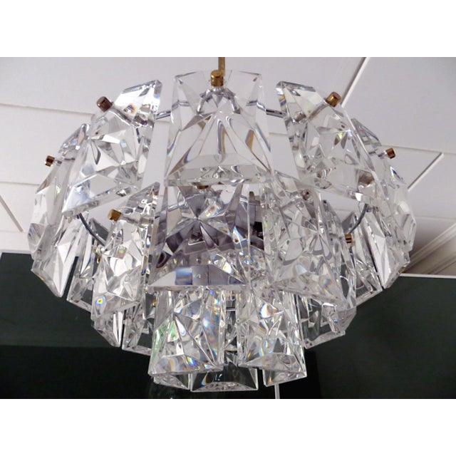 Mid-Century Modern Crystal Glass Prism Chandelier from Kinkeldey, 1960s For Sale - Image 3 of 14