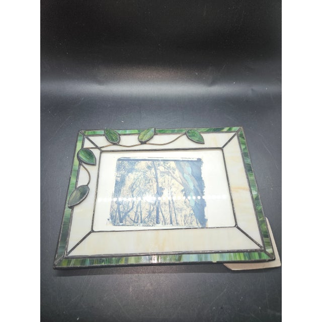 Vintage Devlin Glass Art Stained Glass Picture Frame