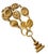 Chanel 70s Chanel Bracelet Seal Charm Double C CC Gold Plated Logo Coco Vintage For Sale - Image 4 of 17