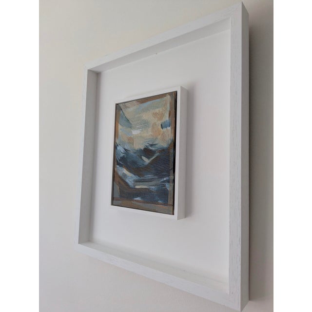 2020s Contemporary 'To Gaze Upon Beauty' Mini Abstract Seascape Acrylic Painting by British Artist Frances Daws, Framed For Sale - Image 5 of 6