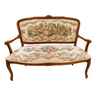 Louis XV Rococo Sofa Bench, 1950s For Sale