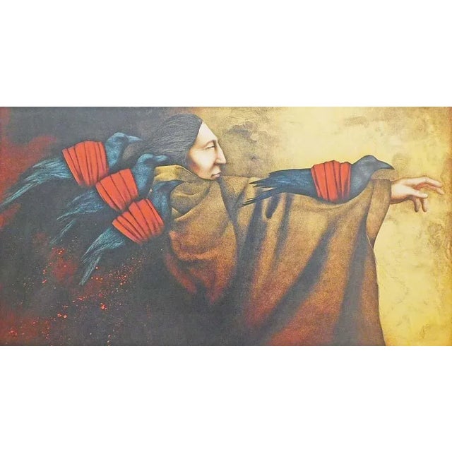 "Lakota Messenger" Frank Howell Off-set Lithograph Image Size : 17" x 33" Art Size: 25" x 39" FRANK HOWELL 1937-1997 Frank...