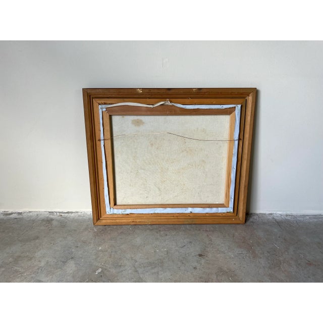 70's Vintage Galit Sunflowers Field Landscape Painting For Sale - Image 12 of 13