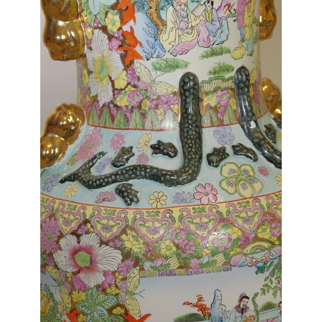 Large 20th Century Vintage Porcelain and Chinese Canton Vases, 1901, Set of 2 For Sale - Image 14 of 18