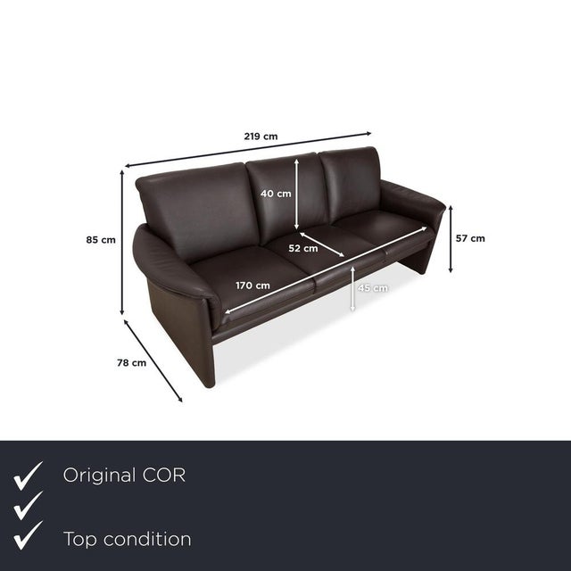 The COR Zento sofa combines modern design, craftsmanship, and timeless elegance. The sophisticated dark brown leather...