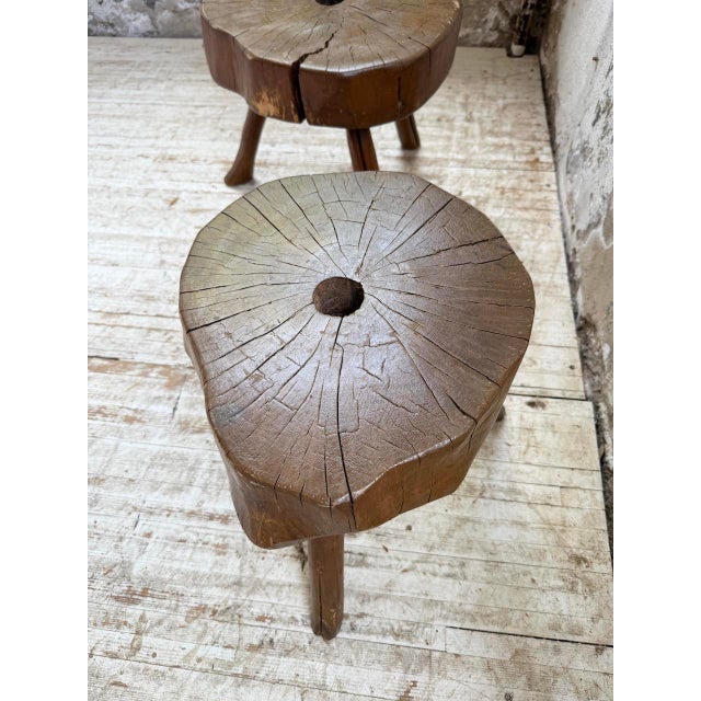 Tripod Shepherds Stools, 1950s, Set of 2 For Sale - Image 10 of 18