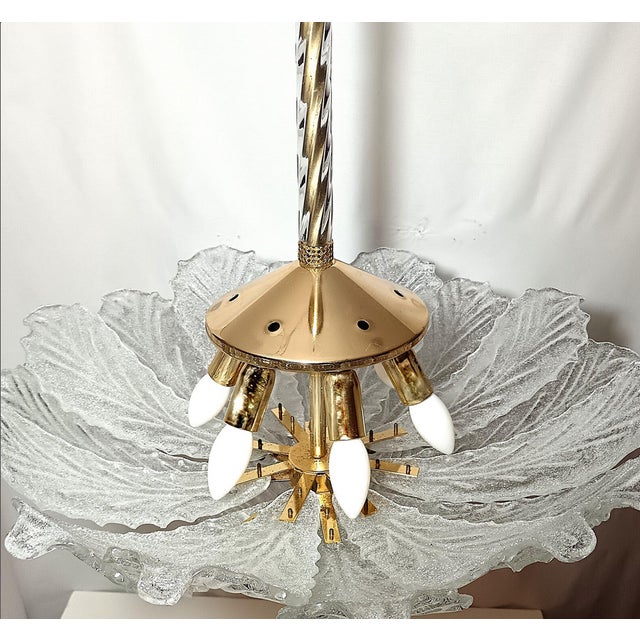 Vintage Murano Glass Pendant Light by Ercole Barovier for Barovier & Toso, 1960s For Sale - Image 6 of 13