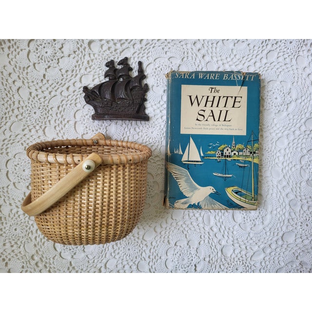Nautical 1949 the White Sail by Sara Ware Bassett For Sale - Image 3 of 3