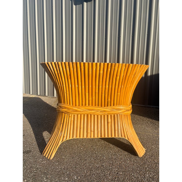 Late 20th Century McGuire Style Sheaf of Wheat Dining Table For Sale - Image 4 of 11