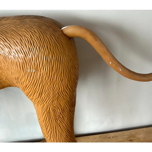 Tan Vintage Molded Resin Monkey For Sale - Image 8 of 12