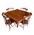American 1930s Tiger Oak/Quarter Sawn Table With Color Matched Ethan Allen (Old Tavern) Fiddleback Windsor Chairs - All High End Handcrafted Furnitire For Sale - Image 3 of 12
