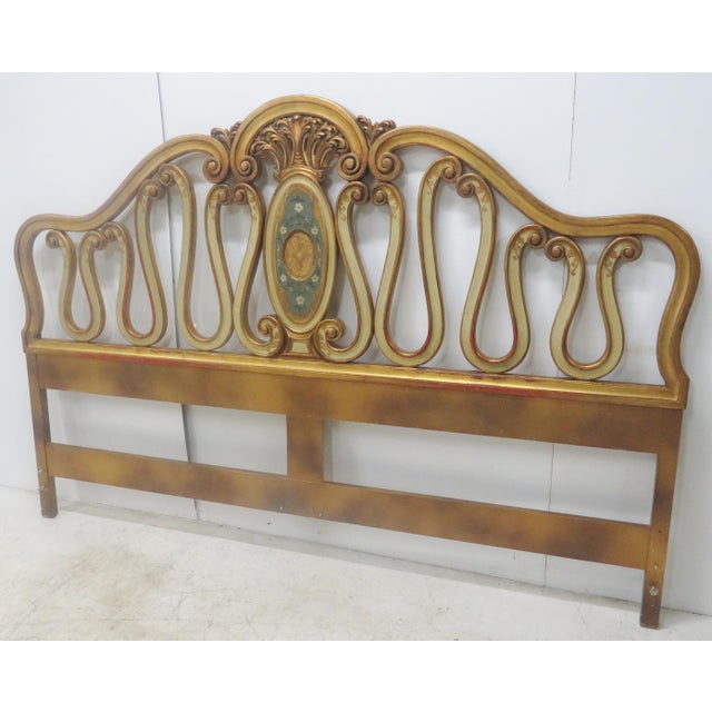 Italian Kingsize Carved Decorated Headboard Chairish