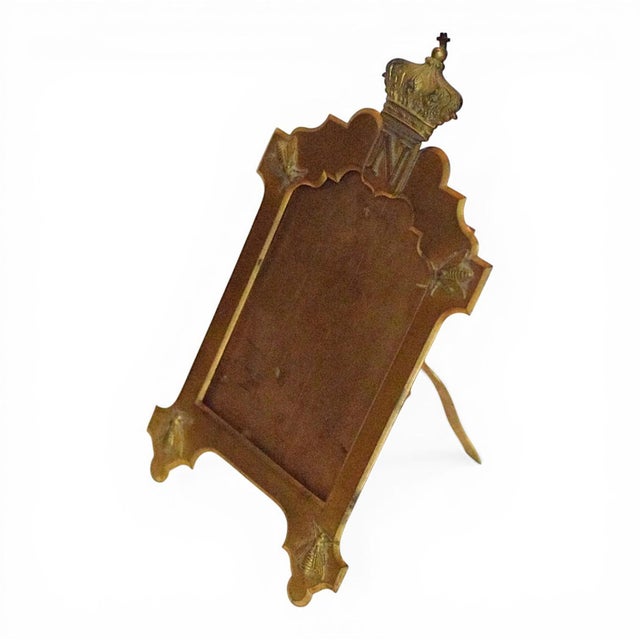 Gilded Bronze Frame for Miniature or Photograph with Napoleonic Motifs, Late 19th Century For Sale - Image 6 of 7