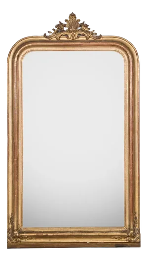 19th C Louis Philippe Mirror with Small Crest