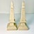 1980s Vintage Boho Chic Hollywood Regency Crackle Finish Ceramic Obelisk - A Pair. For Sale - Image 10 of 12