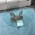 Vintage Dolphin Base Beveled Glass Top Cocktail Coffee Table For Sale - Image 4 of 11