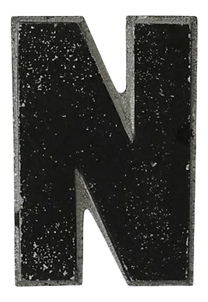 Vintage Metal Drive-In Letter N