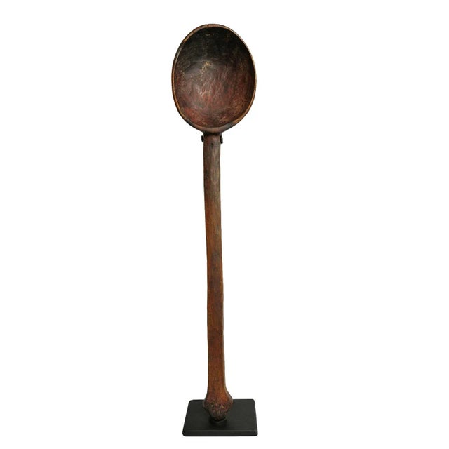Wood Early 20th Century Old Nigerian Tribal Spoon For Sale - Image 7 of 7
