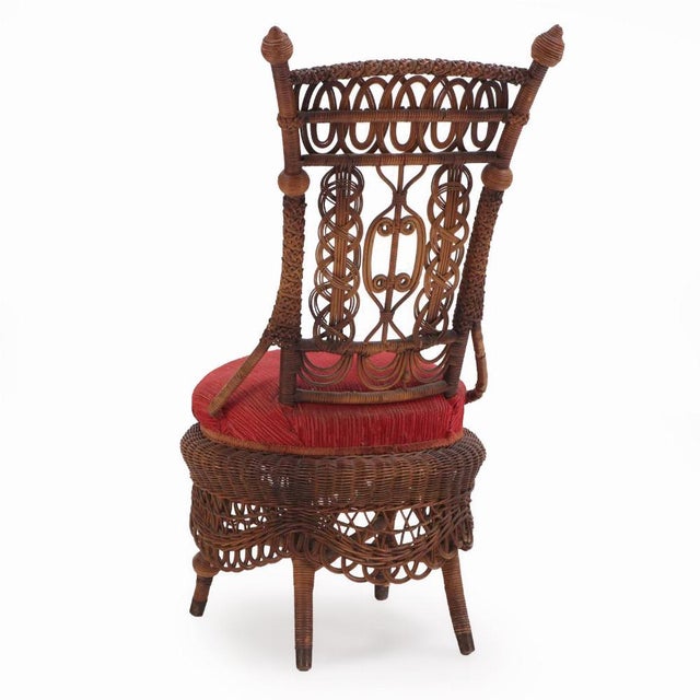Victorian A Heywood Wakefield Wicker Chair, C. 1890. For Sale - Image 3 of 7