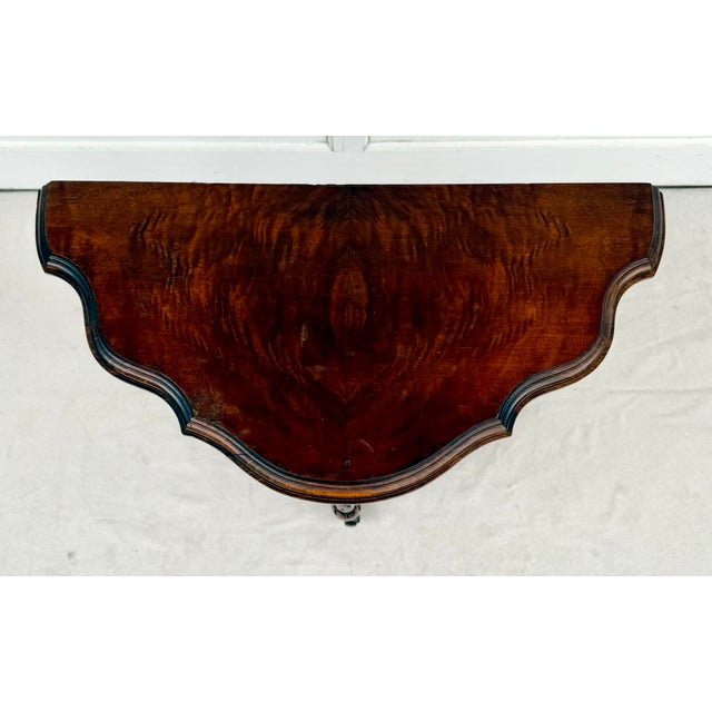 Emile Galle Early 20th C. Carved Swan Demi-Lune Console or Side Table For Sale - Image 4 of 11
