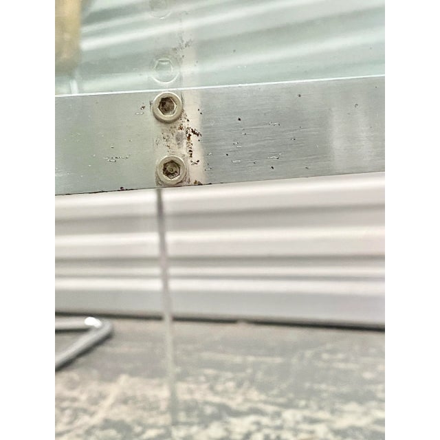 Iconic Minimalist Steel + Glass Table by Poul Kjærholm Pk61 For Sale - Image 10 of 12