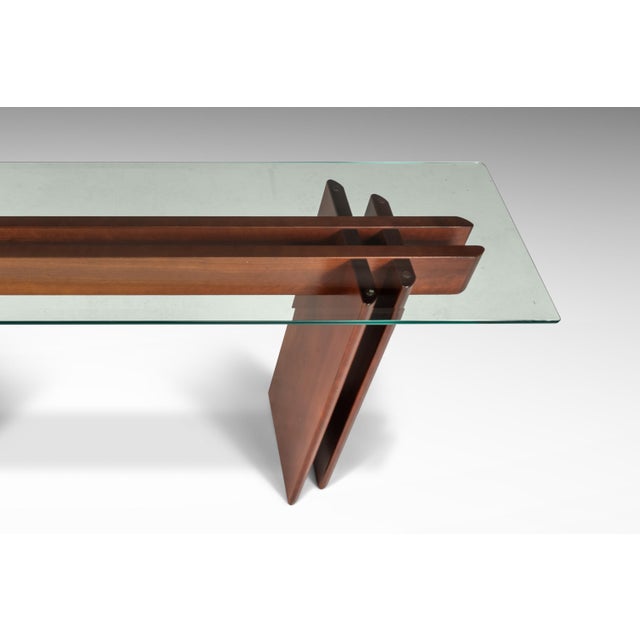 Danish Mid-Century Modern Console Table in Teak W/ Glass Top by Gustav Gaarde for Trekanten, Denmark, C. 1970s For Sale - Image 10 of 18