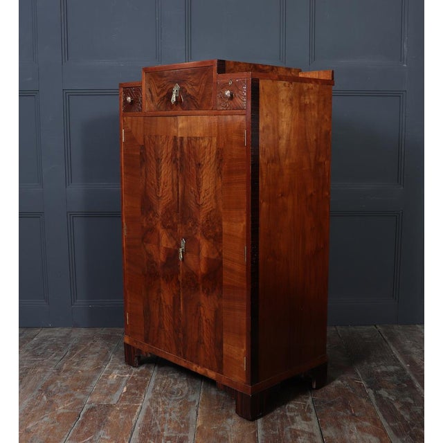 French Style Art Deco Figured Walnut Cabinet with Macassar, 1925 For Sale - Image 14 of 15