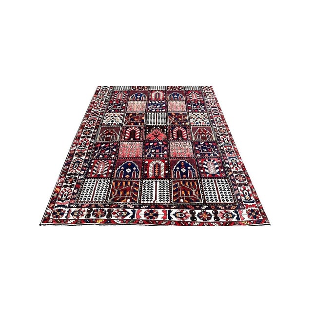 1970s 7x10 Old Persian Bakhtiari Area Rug - 502207 For Sale - Image 5 of 12