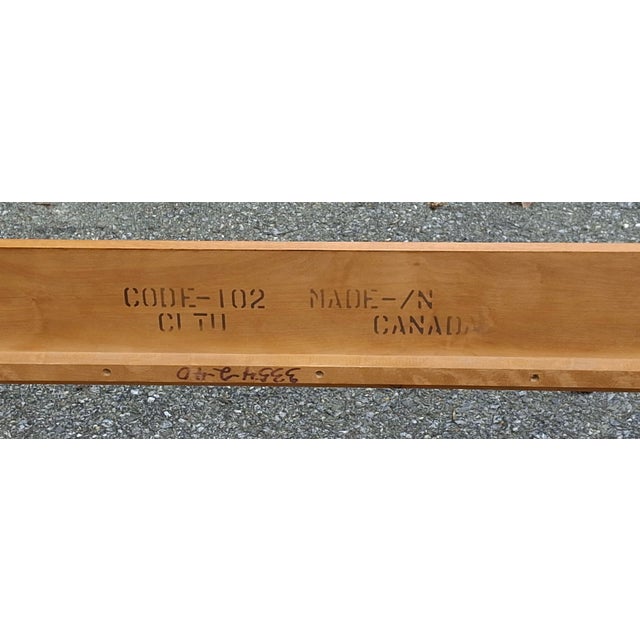 Late 20th Century American Neoclassical Maple Sleigh Queen Size Bedstead For Sale - Image 10 of 11