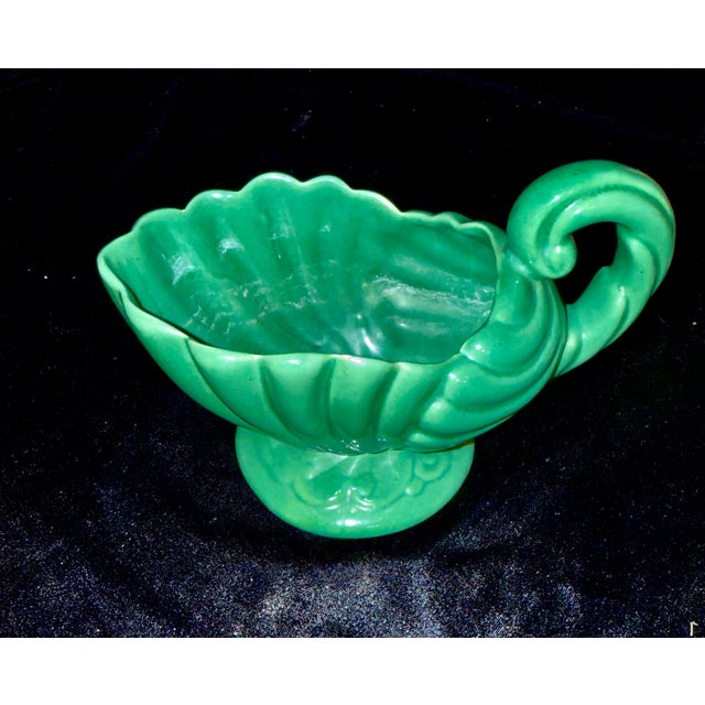 Mid 20th Century Green Cornucopia Planter For Sale - Image 9 of 9