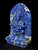 Finest Lapis Lazuli Tibetan Makahala Statue 9.5" Natural Gemstone Hand Carved For Sale In Los Angeles - Image 6 of 14
