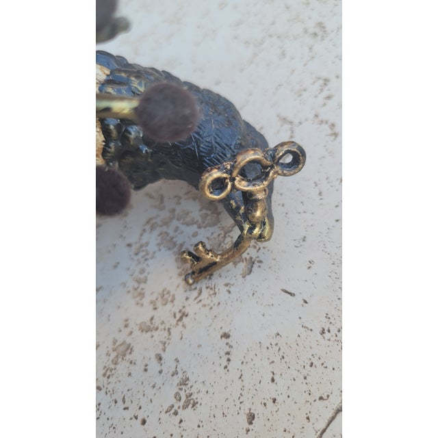 Vintage Bronze Magpie With a Key For Sale In Dallas - Image 6 of 12