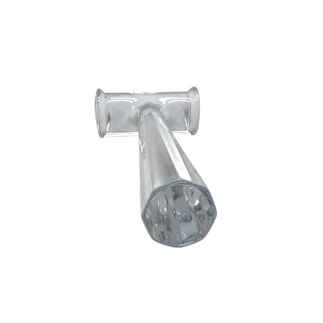 Late 20th Century Late 20th Century Baccarat Crystal Gavel Handcrafted Clear Glass Decorative Display Piece Made in France For Sale - Image 5 of 11