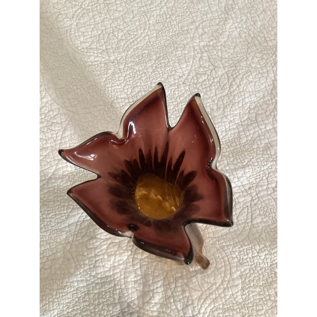 Art Deco Murano Art Glass Vase by Archimedean Seguso “Amber to Purple” For Sale - Image 3 of 8