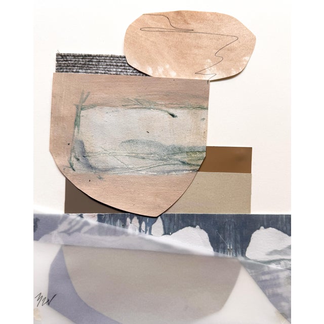 Gray "Memorabilia 6" Original Mixed-Media Collage on Paper by Zac Woodiel For Sale - Image 8 of 9