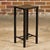 Louis Vuitton Leather Top Small Side Table with Custom Metal Base and Stretchers For Sale In Atlanta - Image 6 of 12