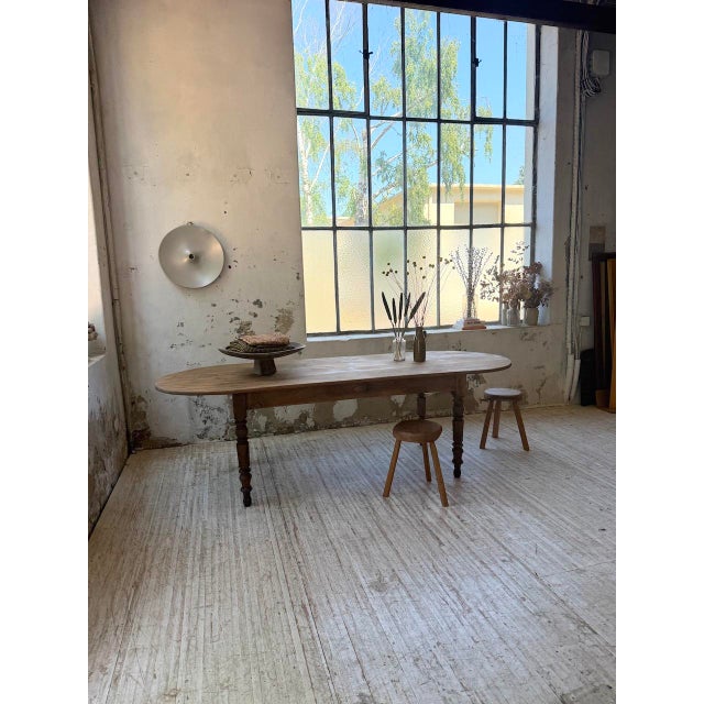 Oval Farmhouse Table in Pine, 1950s For Sale - Image 6 of 18
