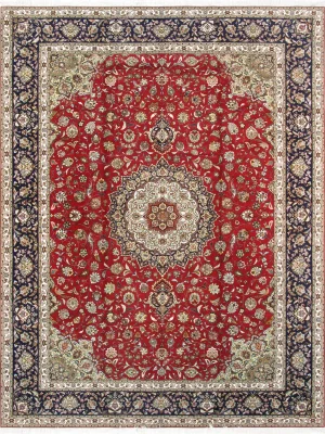 Pasargad Tabriz Silk & Wool Rug - 9'10" X 13' 2"