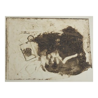 Mid 20th Century Abstract Embossed Etching For Sale