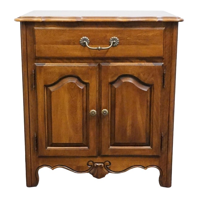 Ethan Allen Country French Collection 26" Cabinet Nightstand 26-5226 - 216 Bordeaux Finish For Sale